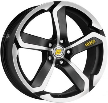 Диск Dotz Hanzo 18x8.50 5x120 ET15 DIA74.10 Черный матовый с полировкой