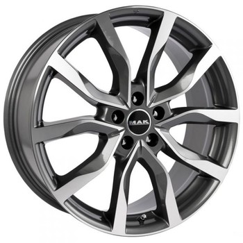 Диск MAK HIGHLANDS 19x8 5x120 ET38 DIA72.60 Gun Metallic-Mirror Face