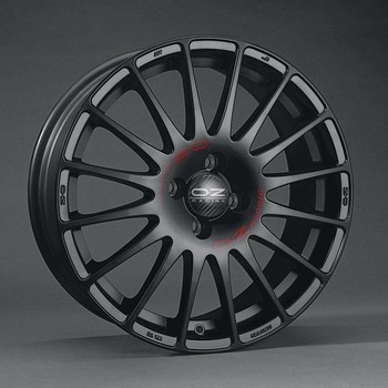 Диск OZ SUPERTURISMO GT 17x8 5x112 ET35 DIA75.10 MATT BLACK RED LETTERING
