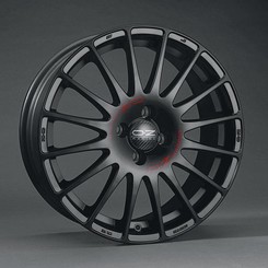 Диск OZ SUPERTURISMO GT 17x8 5x112 ET35 DIA75.10 MATT BLACK RED LETTERING