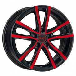 Диск MAK MILANO 16x6.50 5x112 ET45 DIA76.10 Black and Red