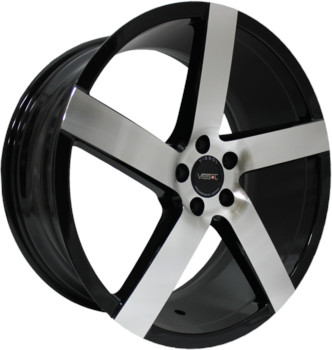 Диск VISSOL V-080R 19x8.50 5x100 ET45 DIA57.10 black-with-machined-face