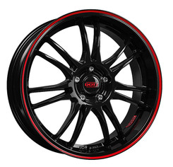 Диск Dotz Shift pinstripe red 19x8 5x112 ET45 DIA70.10 BKRL