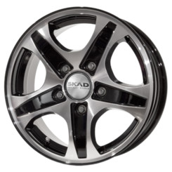 Диск Скад Калипсо 16x6.50 5x139.70 ET43 DIA98 Алмаз Черный