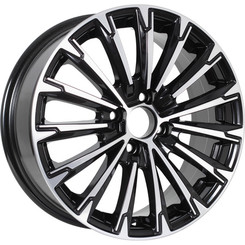 Диск KDW KD1610 16x6.50 5x108 ET50 DIA63.30 Black_Front_Polished