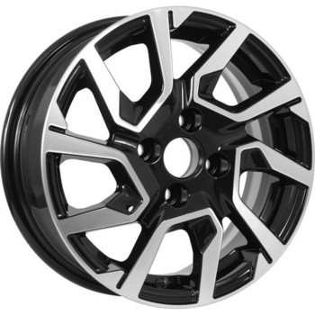 Диск KDW KD1420 14x5.50 4x100 ET40 DIA60.10 Black_Front_Polished