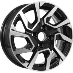Диск KDW KD1420 14x5.50 4x100 ET40 DIA60.10 Black_Front_Polished