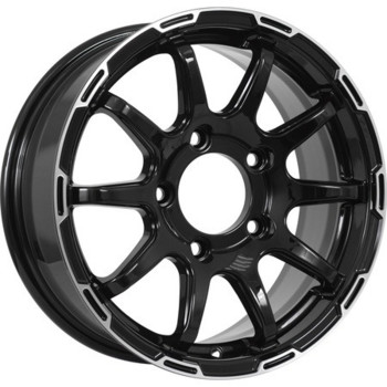 Диск KDW KD1660 16x6.50 5x139.70 ET40 DIA98 Black_Front_Polished