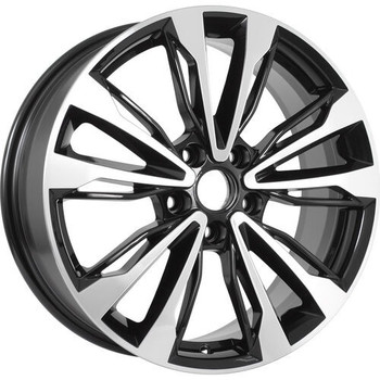 Диск KDW KD1830 18x7 5x108 ET33 DIA60.10 Black_Front_Polished