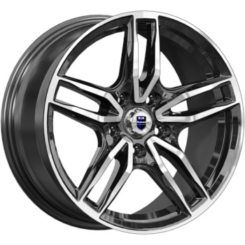 Диск K&K Бартон 17x8 5x112 ET39 DIA66 Алмаз Черный