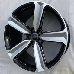 Диск Replica FR A431 20x9 5x112 ET37 DIA66.40 Black Machined Face + Milling Line