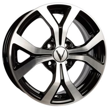 Диск Вектор K147 15x6 4x100 ET48 DIA54.10 Алмаз Черный