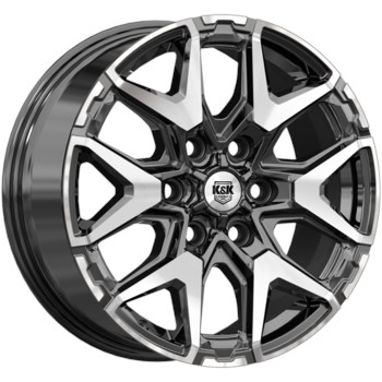Диск K&K Гангут (КС1176) 18x7.50 6x114.30 ET46 DIA67.10 Алмаз Черный