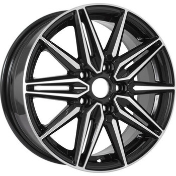 Диск KDW KD1670 16x6.50 5x114.30 ET50 DIA66.10 Black_Front_Polished