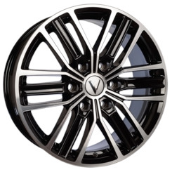 Диск Вектор B218 18x7.50 6x139.70 ET25 DIA106.10 Алмаз Черный